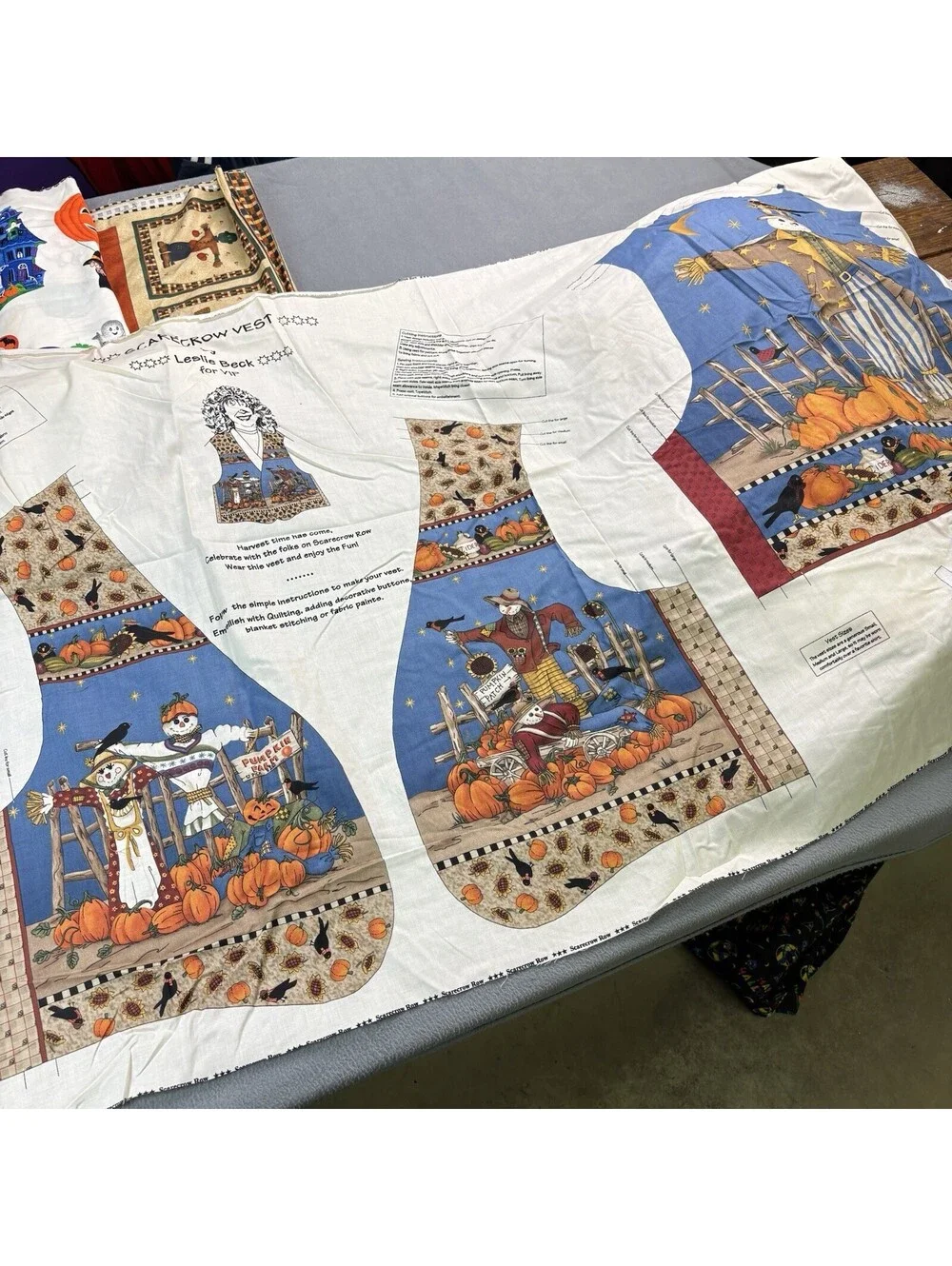 Lot Of 19 Assorted Vintage Halloween Cut & Sew Panels / Fabrics Crafting 10.5 lb